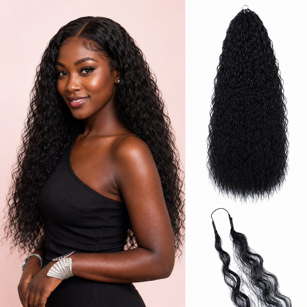 CROCHETS PLUME KINKY (invisibles) - 50 brins